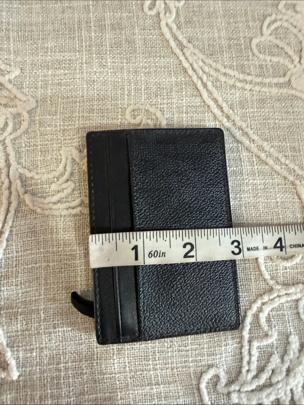 Michael Kors Slim Black Leather Card Holder with Money Clip